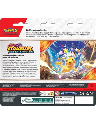 Pokémon EV08 : pack 3 boosters étincelles déferlantes