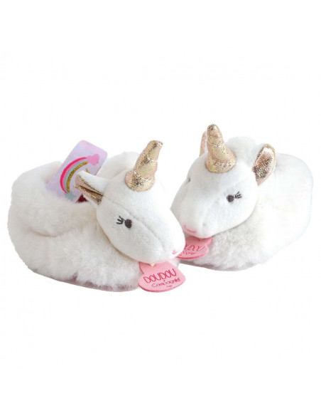 Chaussons Avec Hochet 0-6 mois - Lucie La Licorne