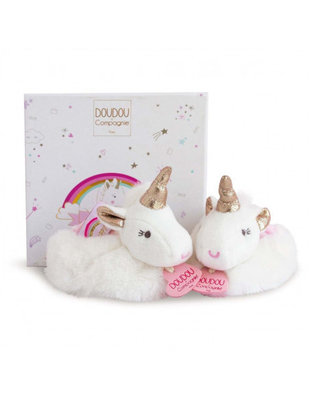 Chaussons Avec Hochet 0-6 mois - Lucie La Licorne