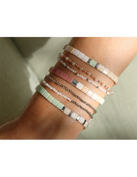 DIY Bijouterie - Mon set de bracelets perlés argent - La petite épicerie