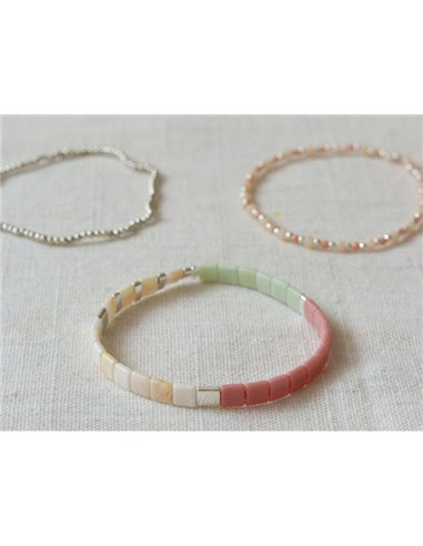 DIY Bijouterie - Mon set de bracelets perlés argent - La petite épicerie