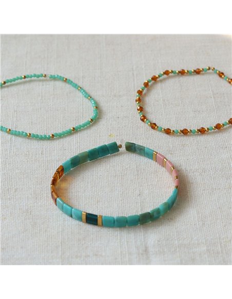 DIY Bijouterie - Mon set de bracelets perlés doré - La petite épicerie