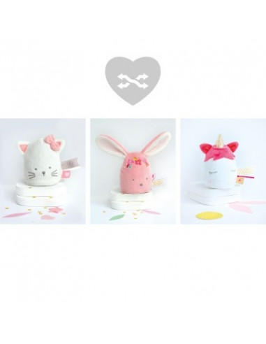Asst Doudous Veilleuse Vanille/Fraise x6