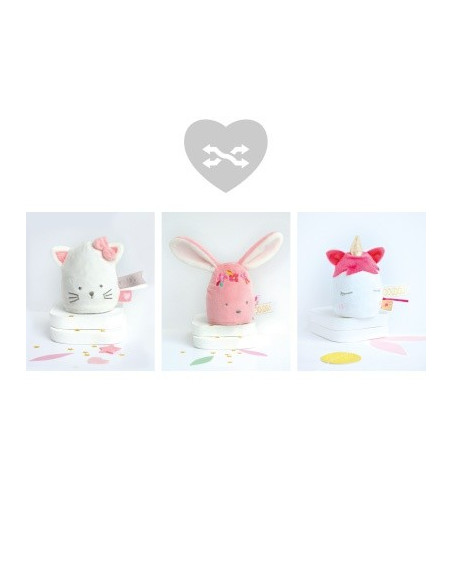 Asst Doudous Veilleuse Vanille/Fraise x6