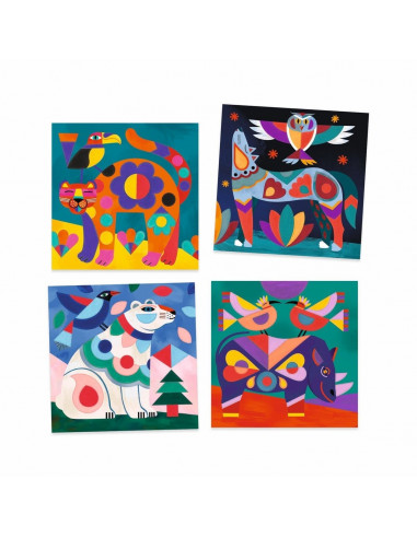 Cartes à peindre le bestiaire