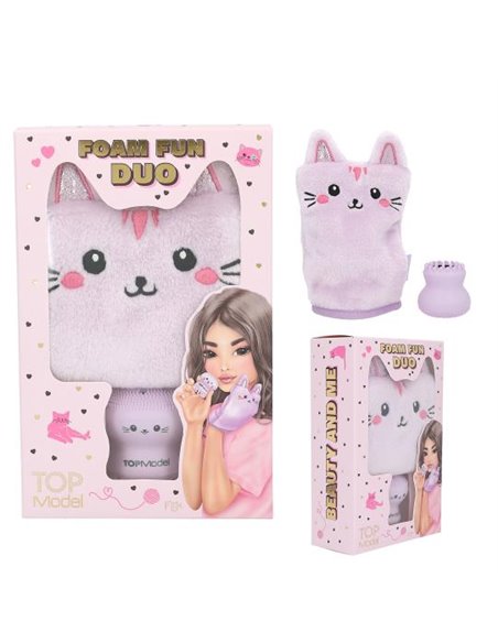 TOPModel Kit gant de toilette & éponge visage BEAUTY and ME