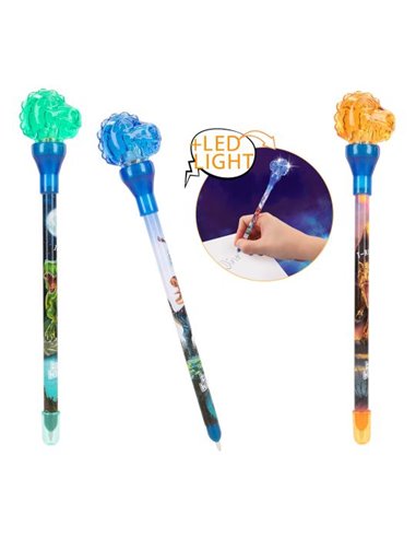Dino World Stylo à bille avec lumière