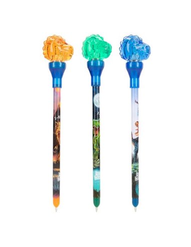 Dino World Stylo à bille avec lumière