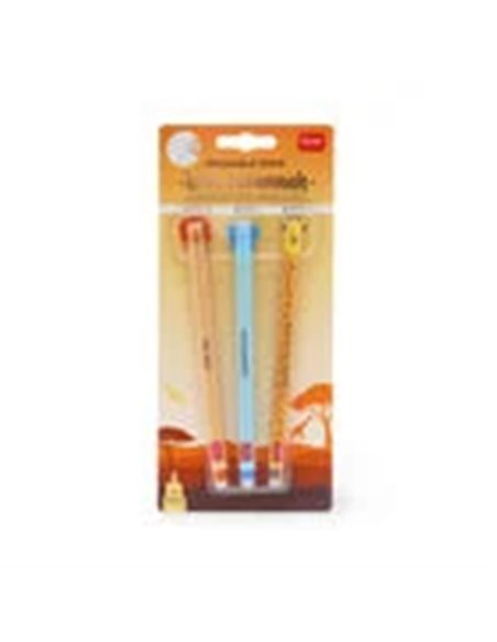SET DE 3 STYLOS GEL EFFAÇABLE - WILD SAVANNAH - LEGAMI