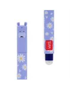 Stylo gel effaçable Legami Hippopotame bleu avec embout gomme - Design animal kawaii 2