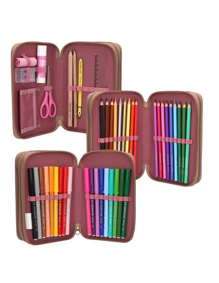 TOPModel Trousse 3 compartiments FLORAL
