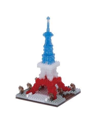 Paris tour eiffel bleue blanc rouge - nanoblock