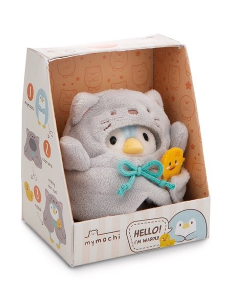 Coffret Pingouin Waddle MyMochi 8cm + 2 costumes