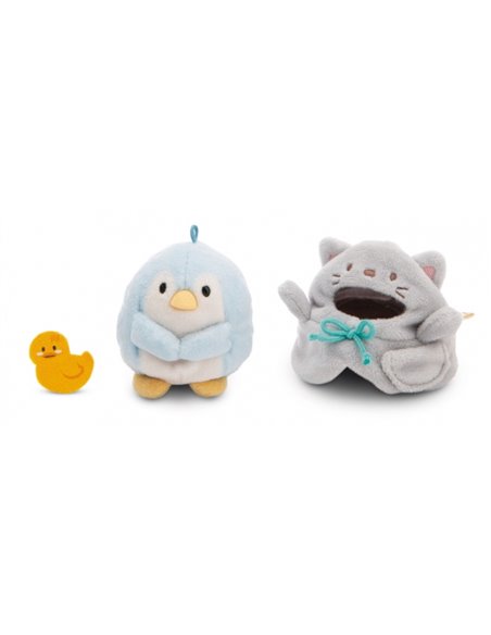 Coffret Pingouin Waddle MyMochi 8cm + 2 costumes