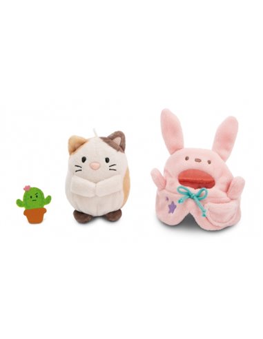 Coffret Chat Angy MyMochi 8cm + 2 costumes