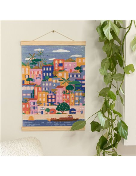 Coffret Petit Diamond - Diamond Painting Maisons Colorées par Coralie Fau - La petite épicerie