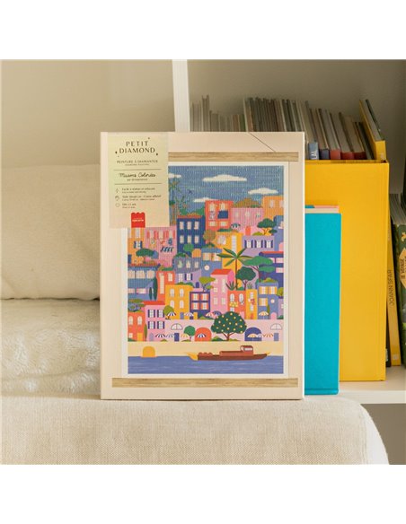 Coffret Petit Diamond - Diamond Painting Maisons Colorées par Coralie Fau - La petite épicerie