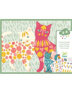 CREER AVEC DU PAPIER - Les jolis chats d’Elodie - Djeco 2