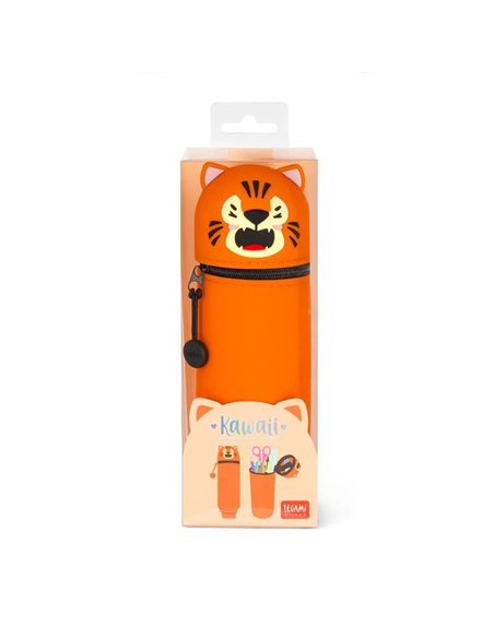 Trousse en Silicone 2-en-1 Kawaii Tigre