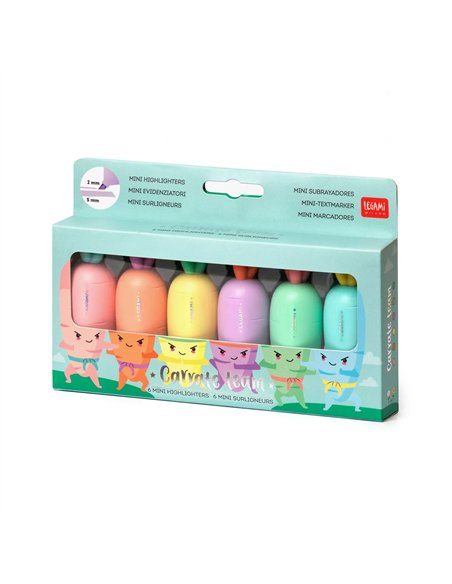 Set de 6 Mini Surligneurs Carrate Team