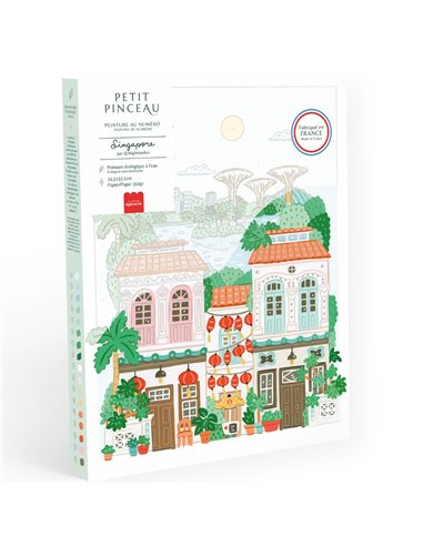 Coffret peinture au numéro - Singapore par Hoglet & Co - La petite épicerie