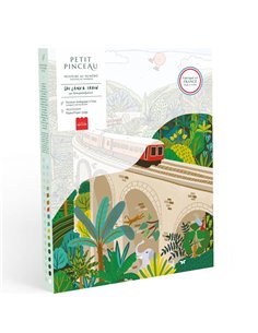 Coffret peinture au numéro - Sri-Lanka Train par Maja Tomljanovic - La petite épicerie