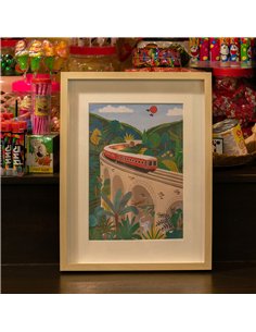 Coffret peinture au numéro - Sri-Lanka Train par Maja Tomljanovic - La petite épicerie 2