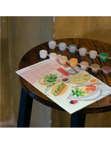 Coffret peinture au numéro - Vietnamese Food par Jayne Wong - La petite épicerie