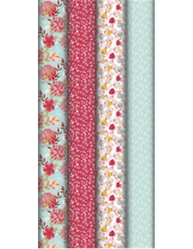 Papier cadeau flora 2x0.7m - Clairefontaine