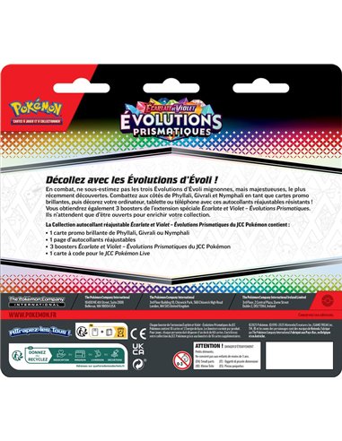 Pokémon EV08.5 Évolutions Prismatiques : Tech Sticker 3-Pack