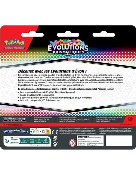 Pokémon EV08.5 Évolutions Prismatiques : Tech Sticker 3-Pack