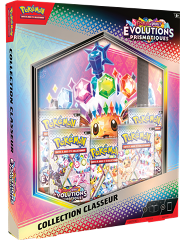 Pokémon EV08.5 Évolutions Prismatiques : Portfolio (A4-9 pochettes) + 5 boosters