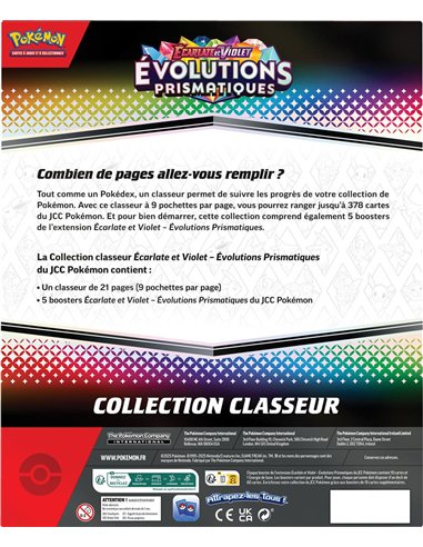 Pokémon EV08.5 Évolutions Prismatiques : Portfolio (A4-9 pochettes) + 5 boosters