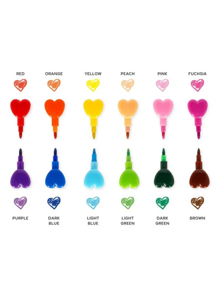 Set Crayons Cœur Empilables - LEGAMI