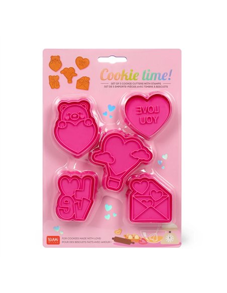 Set 5 Emporte-pièces Biscuits Love - LEGAMI