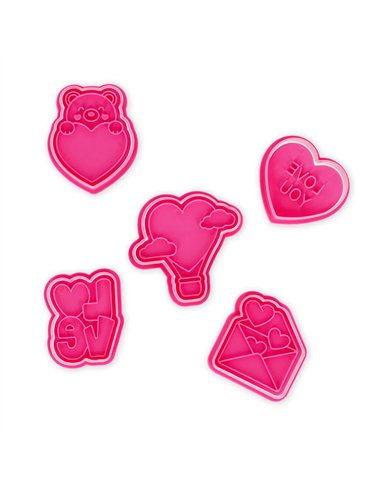 Set 5 Emporte-pièces Biscuits Love - LEGAMI