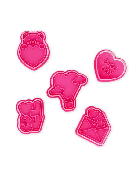 Set 5 Emporte-pièces Biscuits Love - LEGAMI