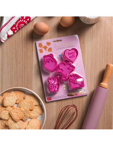 Set 5 Emporte-pièces Biscuits Love - LEGAMI