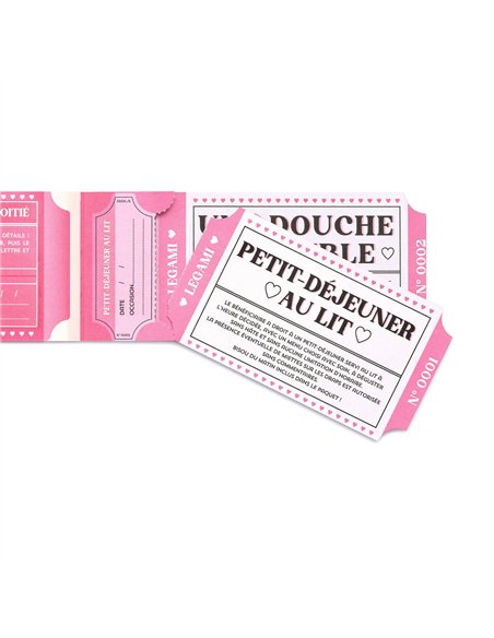 Carnet 24 Bons Cadeaux Cœur - LEGAMI