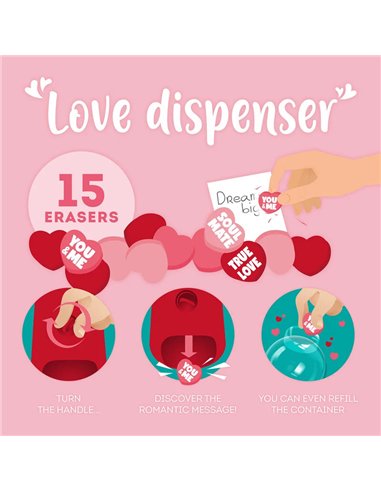 Mini Distributeur de Gommes - Love Dispenser - LEGAMI