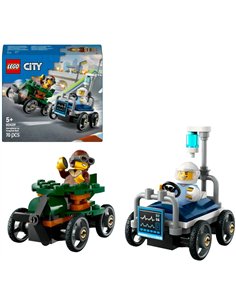 LEGO® CITY 60459 - PACK DE BOLIDES DE COURSE : AVION CONTRE LIT D'HOPITAL