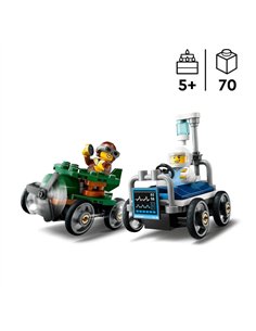 LEGO® CITY 60459 - PACK DE BOLIDES DE COURSE : AVION CONTRE LIT D'HOPITAL 2
