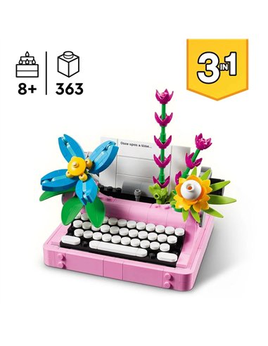 LEGO® CREATOR 31169 - LA MACHINE A ECRIRE AVEC DES FLEURS