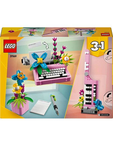 LEGO® CREATOR 31169 - LA MACHINE A ECRIRE AVEC DES FLEURS