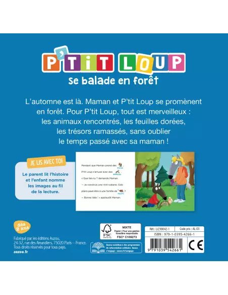 Je lis avec toi - P'tit loup - P'tit loup se balade en forêt