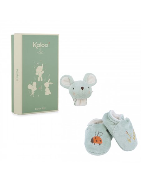 Coffret chaussons et bracelet sonores souris - Kaloo