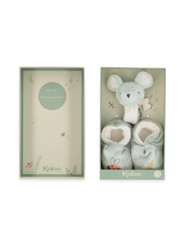 Coffret chaussons et bracelet sonores souris - Kaloo