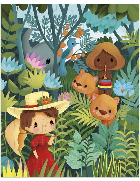 PUZZLE INSPIRE DE ROUSSEAU - 100 PCS - Janod