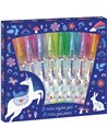 Dreamland - 8 mini stylos gels licorne