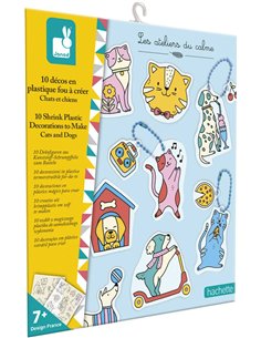 Décos Plastique Fou Chats et Chiens - Janod